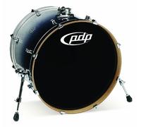 Pacific Drums Concept Maple Bass Drum, 22" x 18", Silver to Black Fade Lacquer | Features a European Maple shell and innovative DW drum hardware