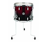 Pacific Drums Concept Maple Floor Tom, 18" x 16", Red to Black Fade Lacquer | Features a European Maple shell, innovative DW drum hardware, and more