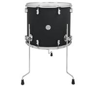 Pacific Drums Concept Maple Floor Tom, 18" x 16", Satin Black Finish Ply | Features a European Maple shell, innovative DW drum hardware, and more