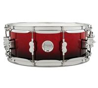 Pacific Drums Concept Maple Snare, 14" x 5.5", Red to Black Fade Lacquer | Features a 10-ply European Maple shell and high-end DW drum hardware