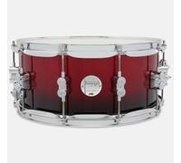 Pacific Drums Concept Maple Snare Drum, 14" x 6.5", Red to Black Fade Lacquer