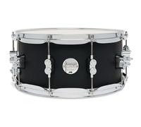Pacific Drums Concept Maple Snare Drum, 14" x 6.5", Satin Black | Features a 10-ply European Maple shell and high-end DW drum hardware