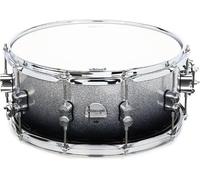 Pacific Drums Concept Maple Snare Drum, 14" x 6.5", Silver to Black Fade Lacquer