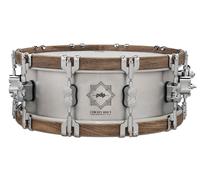 PDP Concept Select Metal Snare, 14" x 5", 3mm Aluminum/Walnut Wood Hoops