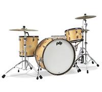 Pacific Drums & Percussion Set Concept Classic 3-Piece w/26 Kick, Natural with Walnut Hoops Drum Shell Packs (PDCC2613NW)