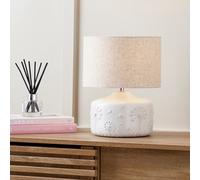 Pacific Lifestyle Flora White Floral Ceramic Small Table Lamp - Wilko