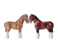 Pacific Giftware 4.75 inches Clydesdale Horses Magnetic Salt and Pepper Shaker Set