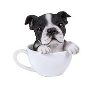 Pacific Giftware Adorable Teacup Pet Pals Puppy Collectible Figurine 5.75 Inches (Boston Terrier)