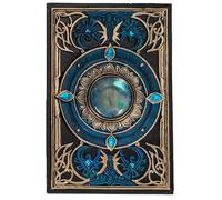 Pacific Giftware All Seeing Eye Tarot Box with Intricate Blue Accents and Crystal Inlay Perfect for Tarot Cards Jewelry or Keepsake Storage 5.7" Long