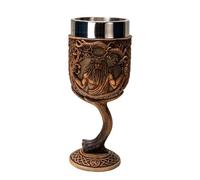 Pacific Giftware Cernunnos Goblet with Celtic Designs Resin and Stainless Steel Cup Inspired by the Horned God for Unique Drinkware and Decor 7.25" Tall