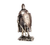 Pacific Trading Crusader Knight Statue Silver Finishing Cold Cast Resin Statue 7 (8711)