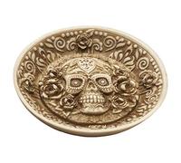 Pacific Giftware Day of The Dead Sugar Skull face Incense Burner Resin Figurine Dish