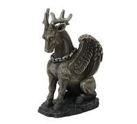 Pacific Giftware Domesticated Winged Stag Bound by Metal Chain Collar Gargoyle Resin Figurine Statue