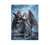 Pacific Giftware Fantasy World Raven Gothic Picture Canvas Framed Wall Art Wall Plaque -7.5" W x 9.85" H