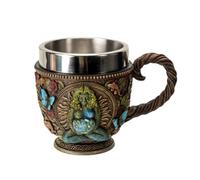 Pacific Giftware Forest Gaia Cup 8 floz Resin And Stainless Steel Mug Ideal for Coffee Tea Drinks Gift for Mystical Mother Earth