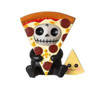 Pacific Giftware Furrybones Collectible Pizza Slice Figurine Signature Skeleton Figurine in Costume Perfect for Home Decor and Unique Gifts 3" Tall