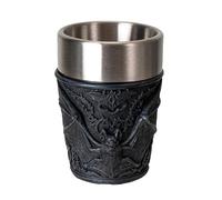 Pacific Giftware Gothic Bat Shot Glass Decorated with Spooky Bat Design Stainless Steel Inner Lining Ideal for Halloween Decor or Unique Collector Barware 3 fl oz