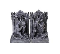 Pacific Giftware Gothic Thinker Gargoyle Sculpture Stone Finish Book Ends Set 6.75 Inches Tall