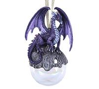 Pacific Giftware Hoarfrost Purple Dragon Glass Ball Ornament by Ruth Thompson Tree Decoration Gift Decor
