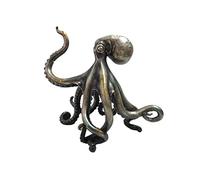 Pacific Giftware Large Rustic Octopus Decorative Statue Collectible Figurine Antique Bronze Silver Finish 10.25 Inch Tall