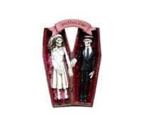 Pacific Giftware Love Never Dies Coffin Couple Figurine, 10.25-inch Height, Resin, Home Décor, Tabletop Décor, Halloween