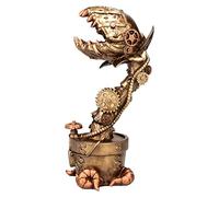 Pacific Giftware Mechanical Flesh Eating Plant Steampunk Garden Venus Fly Trap Plant Resin Figurine