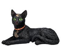 Pacific Giftware Mystical Cat Figure with Moon Symbols - Magic Gothic Black