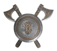 Pacific Giftware Nordic Mythology Viking Knotwork Berserker Axe and Shield Wall Plaque 21 Inches wide Valhalla Vengeance Gothic Wall Decor