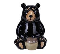 Pacific Giftware PT Black Bear Glossy Ceramic Cookie Storage Jar
