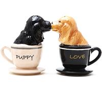 Pacific Giftware Salt & Pepper Shakers Set - Cocker Spaniel Pups in Tea Cups