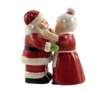 Pacific Giftware Santa and Mrs Claus Hugging Salt and Pepper Shaker Set - Ceramic - 3.25in L x 2.25in W x 3.5in H