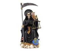 Pacific Giftware Santa Muerte Saint of Holy Death Seated Religious Statue 9 Inch Seven Powers (Rainbow)