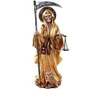 Pacific Giftware Santa Muerte Saint of Holy Death Standing Religious Statue 10 inch Power Prosperity Success(Gold)