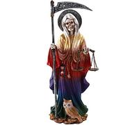 Pacific Giftware Santa Muerte Saint of Holy Death Standing Religious Statue 10 Inch Seven Powers (Rainbow)