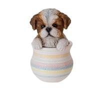 Pacific Giftware Shih Tzu in Pot, Decorative Statue with Shih Tzu in Pot, Keepshake Piece of Any Dog Lover