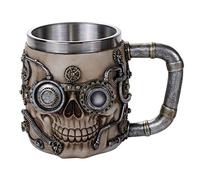 Pacific Giftware Steampunk Gear Head Skull Mug Gothic Tankard 11oz Beer Mug Drinking Vessel