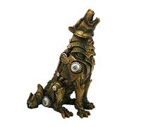 Pacific Giftware Steampunk Howling Alpha Wolf in Rustic Steel and Gears Collectible Fantasy Figurine