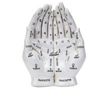 Pacific Giftware Symbolic Palmistry Cupped Hands White Standing Figurine 8.78” Tall