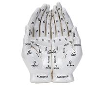 Pacific Giftware Symbolic Palmistry Cupped Hands White Standing Figurine 8.78” Tall