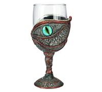 Pacific Giftware The Reptilian Eye Dragon Wine Glass Goblet Chalice - 7oz Medieval Fantasy Dragon Wine Cup Men’s Gift with Green Reptilian Eye Design