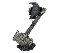 Pacific Giftware Thor's Hammer Figure with Raven Viking Odin Decoration