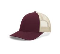 Pacific Headwear Unisex-Adult Low-pro Trucker Cap, Maroon/Beige/Maroon, One Size