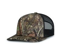Pacific Headwear Unisex's Camo Snapback Trucker Cap, Baseball, Break-up Country/Black/Break-up Country, One Size