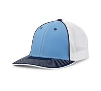 Pacific Headwear Unisex's Trucker Flexfit Cap, Baseball, Columbia Blue/White/Navy, S-M