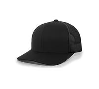 Pacific Headwear Unisex's Trucker Snapback Cap, Black, XL
