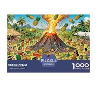 Pacific Island Volcano Sacrifice Wooden Jigsaw Puzzle Waterproof 1000 Piece Puzzles for Adults Challenging And Brainteasing Educational Games