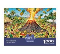 Pacific Island Volcano Sacrifice Wooden Jigsaw Puzzle Waterproof 1000 Piece Puzzles for Adults Colourful Challenging Games