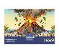 Pacific Island Volcano Sacrifice Wooden Jigsaw Puzzle Waterproof 1000 Piece Puzzles for Adults Colourful Educational Games