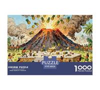 Pacific Island Volcano Sacrifice Wooden Jigsaw Puzzle Waterproof 1000 Piece Puzzles for Adults Colourful Home Decoration
