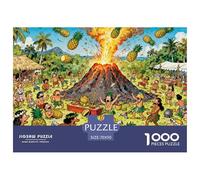 Pacific Island Volcano Sacrifice Wooden Jigsaw Puzzle Waterproof 1000 Piece Puzzles for Adults Impossible Educational Games